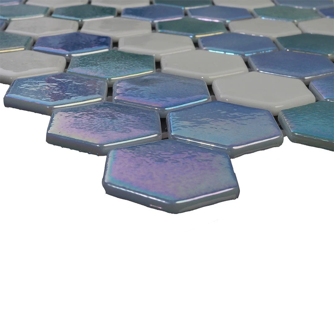 Island, Hexagon Mosaic - Glass Tile - Image 2