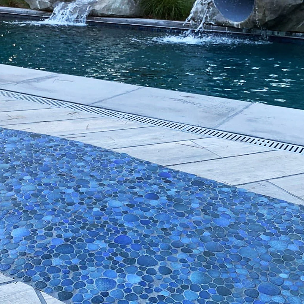 Jade Blue, Mixed - Porcelain Pool Tile - Image 2