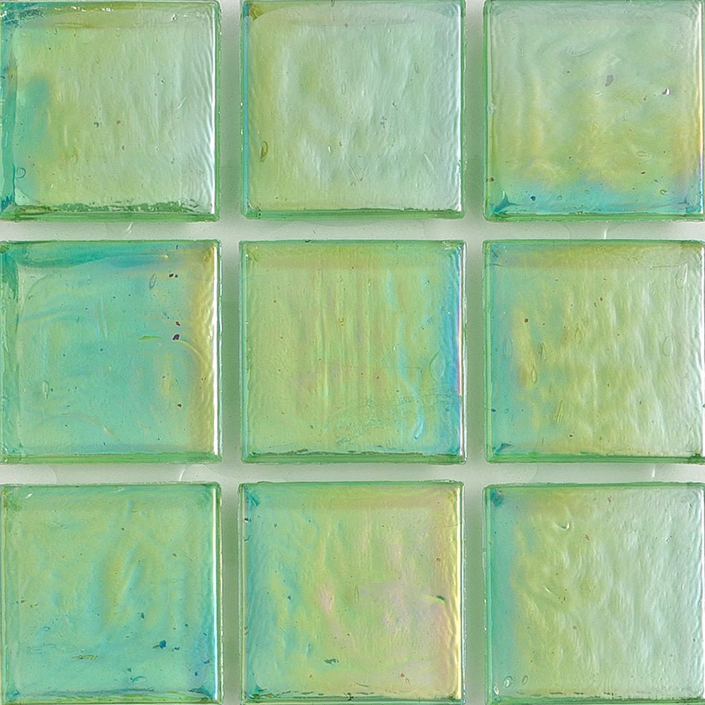 Jade Iridescent, 1" x 1" - Glass Tile