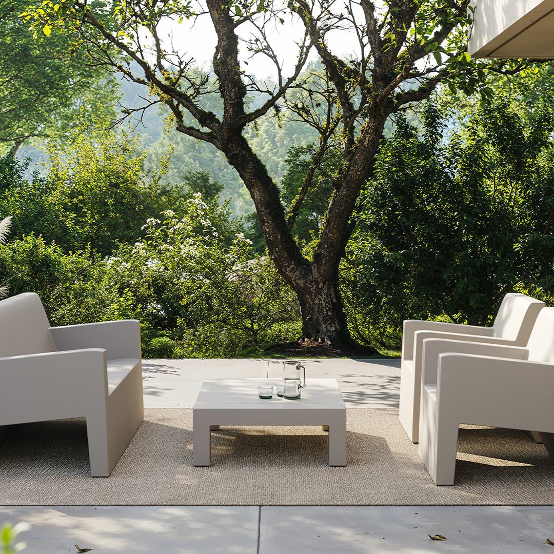 Jut Mesa Coffee Table - Modern Patio Furniture - Image 2