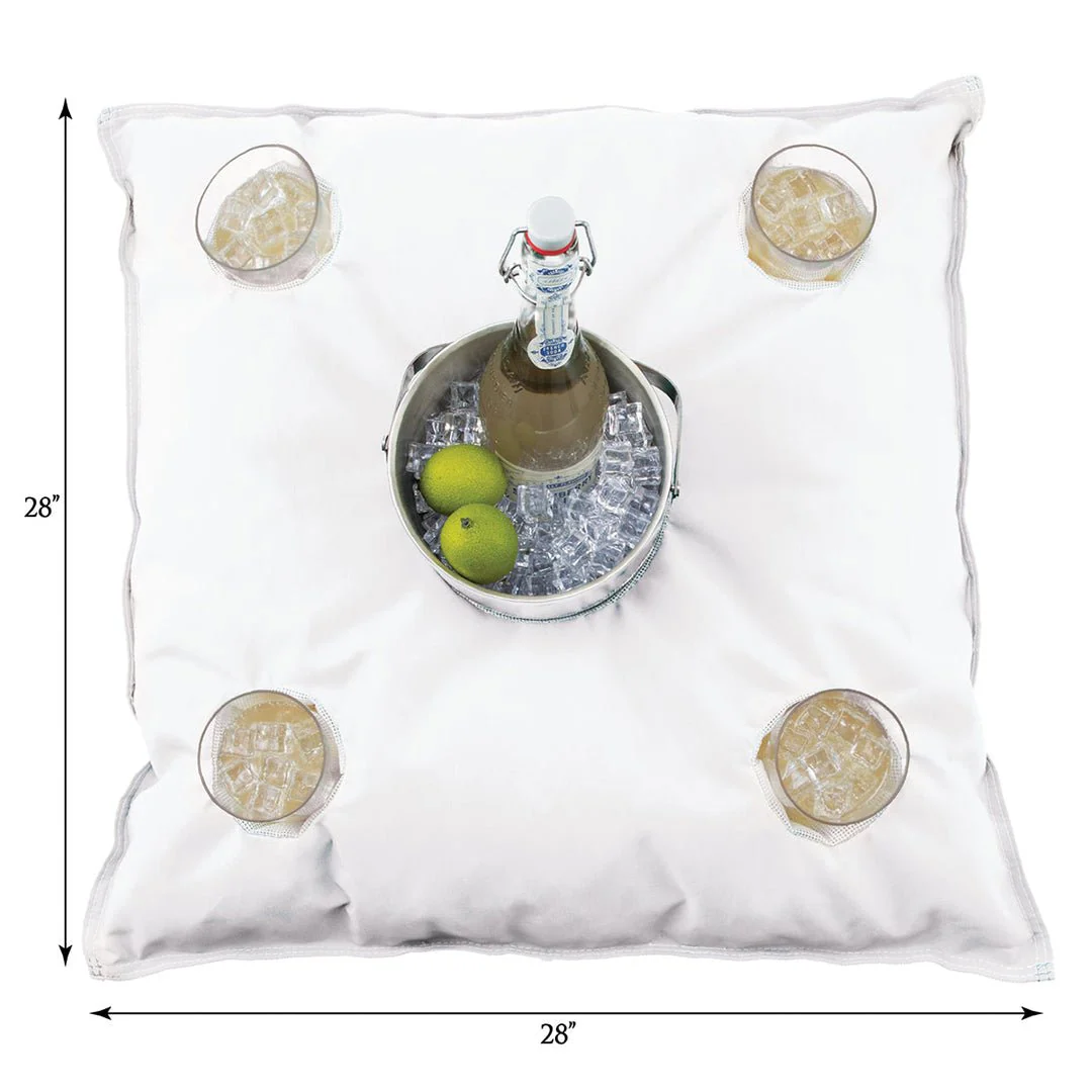 Kai Cocktail Caddy, White - Luxury Pool Accessory - Image 2