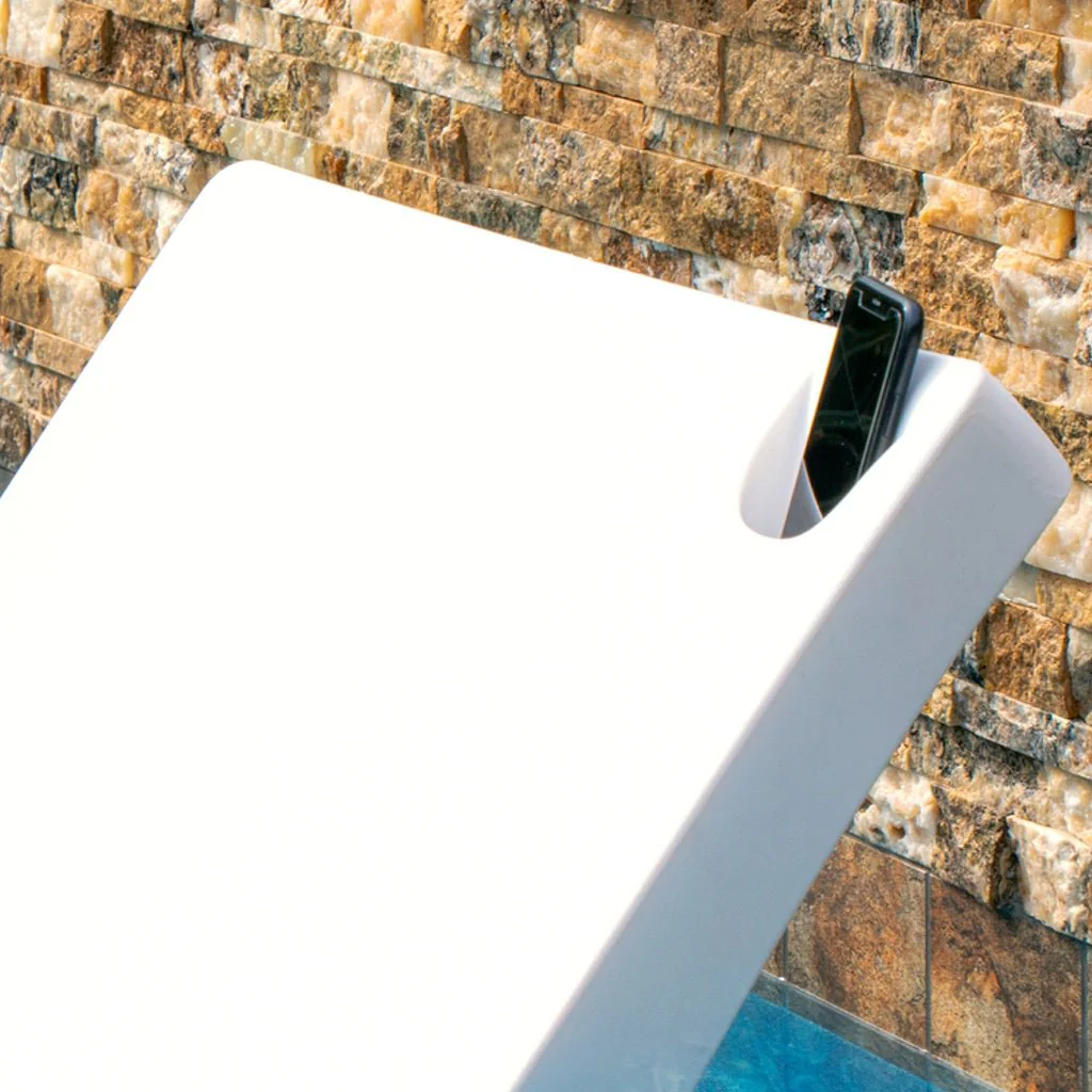 Kai Deep Water Shelf Lounger, White (Set of Two) - Pool Lounge Chair - Image 5