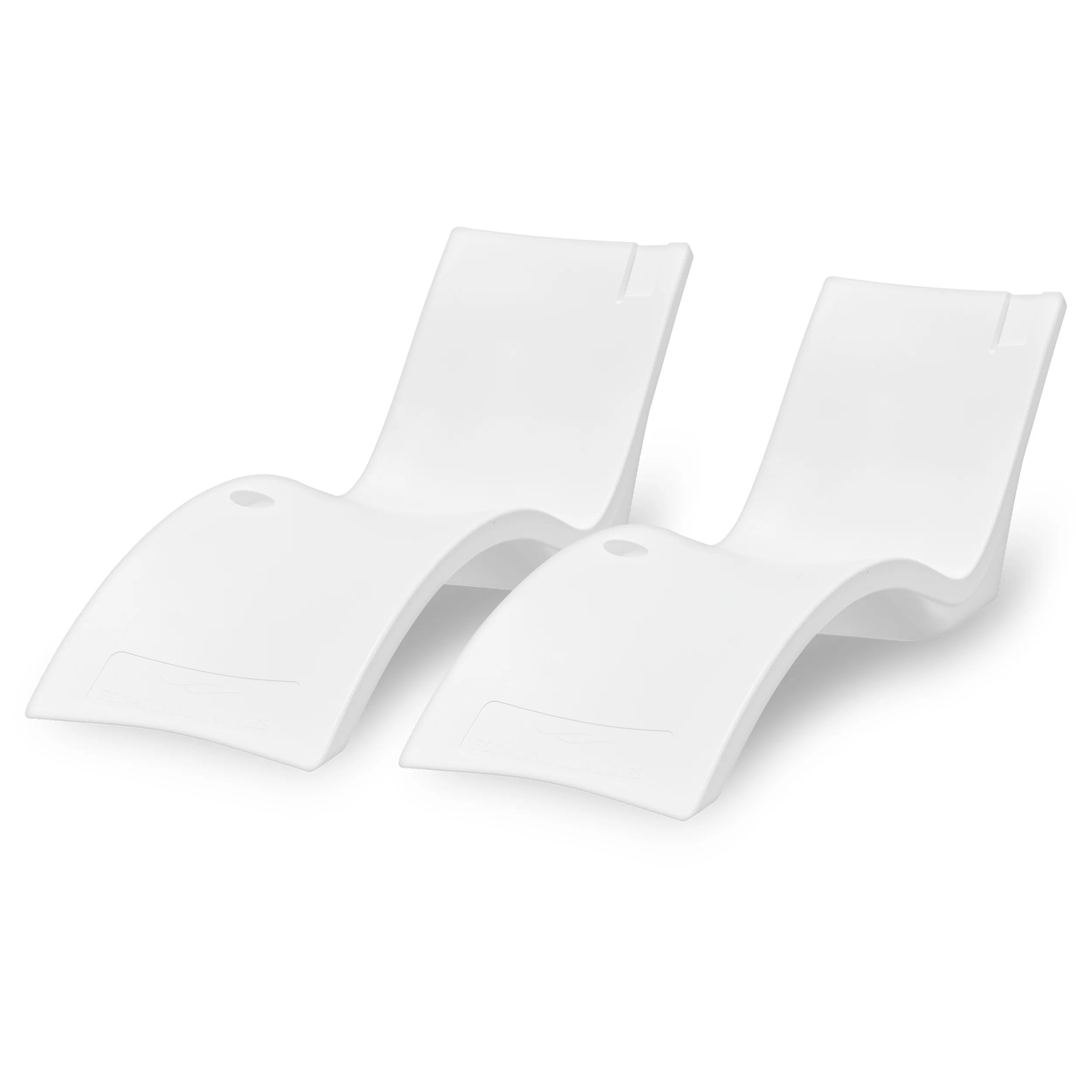 Kai Shelf Lounger, White (Set of Two) - Luxury Pool Lounge Chair - Image 9