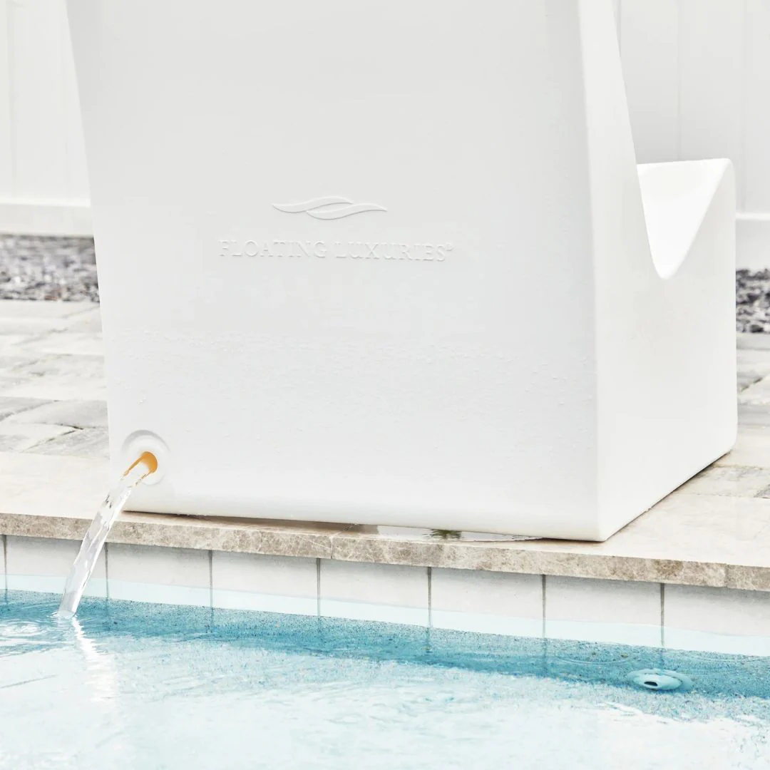 Kai Upright Shelf Chair, White (Set of 2 Chairs) - Luxury Pool Chair - Image 14
