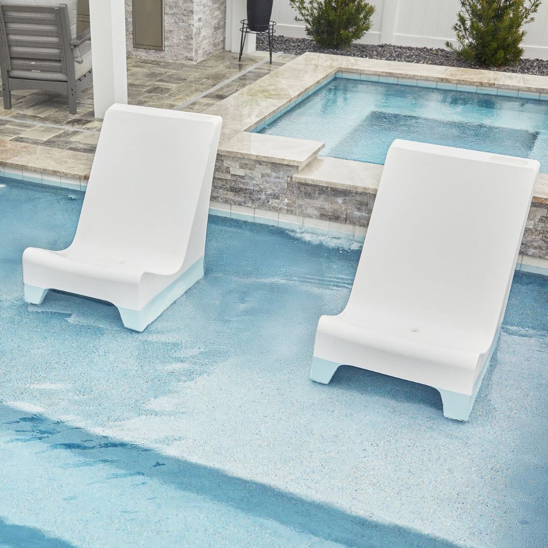 Kai Upright Shelf Chair, White (Set of 2 Chairs) - Luxury Pool Chair - Image 16
