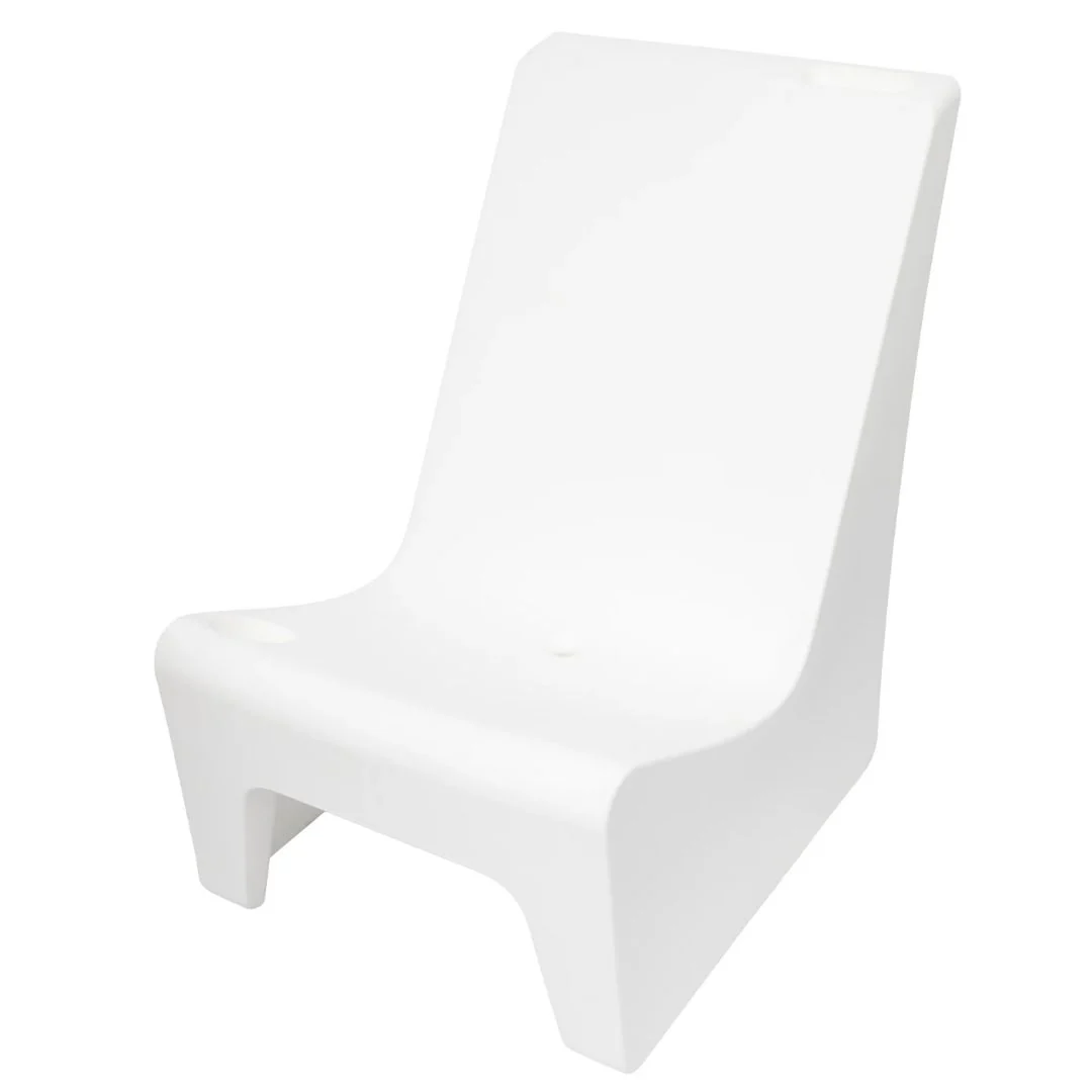 Kai Upright Shelf Chair, White (Set of 2 Chairs) - Luxury Pool Chair - Image 2