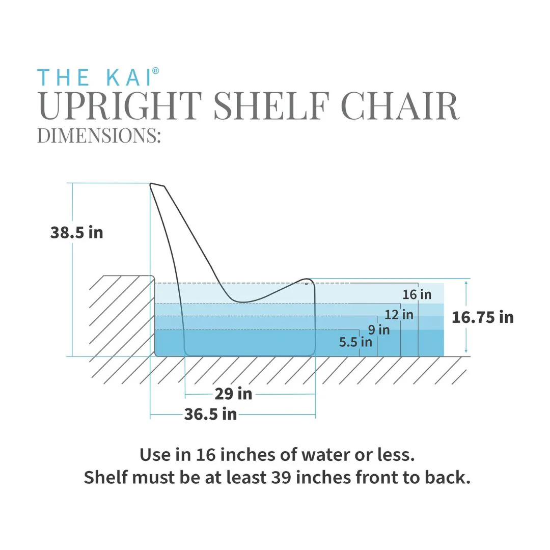 Kai Upright Shelf Chair, White (Set of 2 Chairs) - Luxury Pool Chair - Image 4