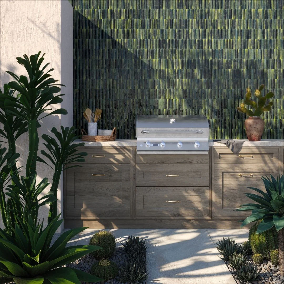 Kit-Kat Grass, 4.5" x 9.1" - Porcelain Tile - Image 4
