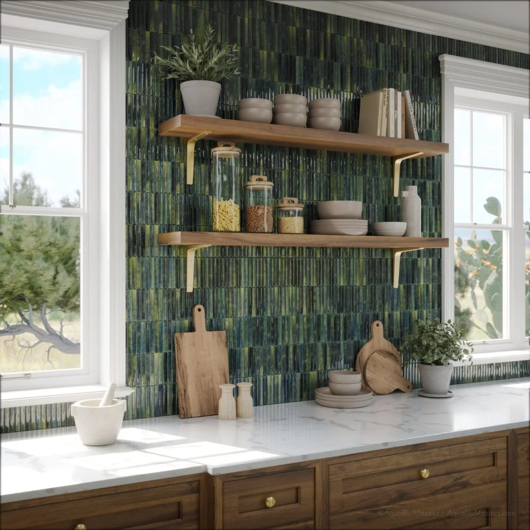 Kit-Kat Grass, 4.5" x 9.1" - Porcelain Tile - Image 6
