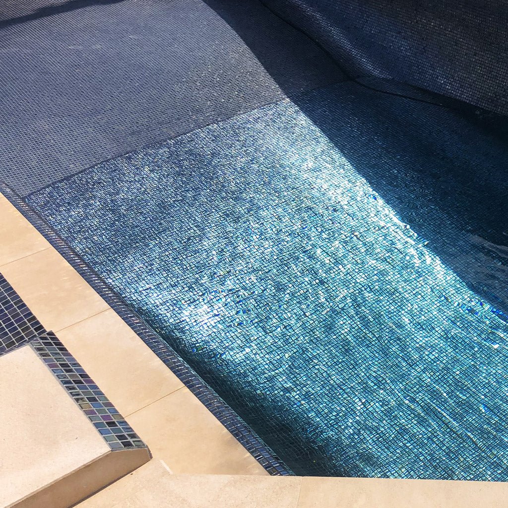 Laguna Black, 1" x 1" - Glass Tile - Image 6