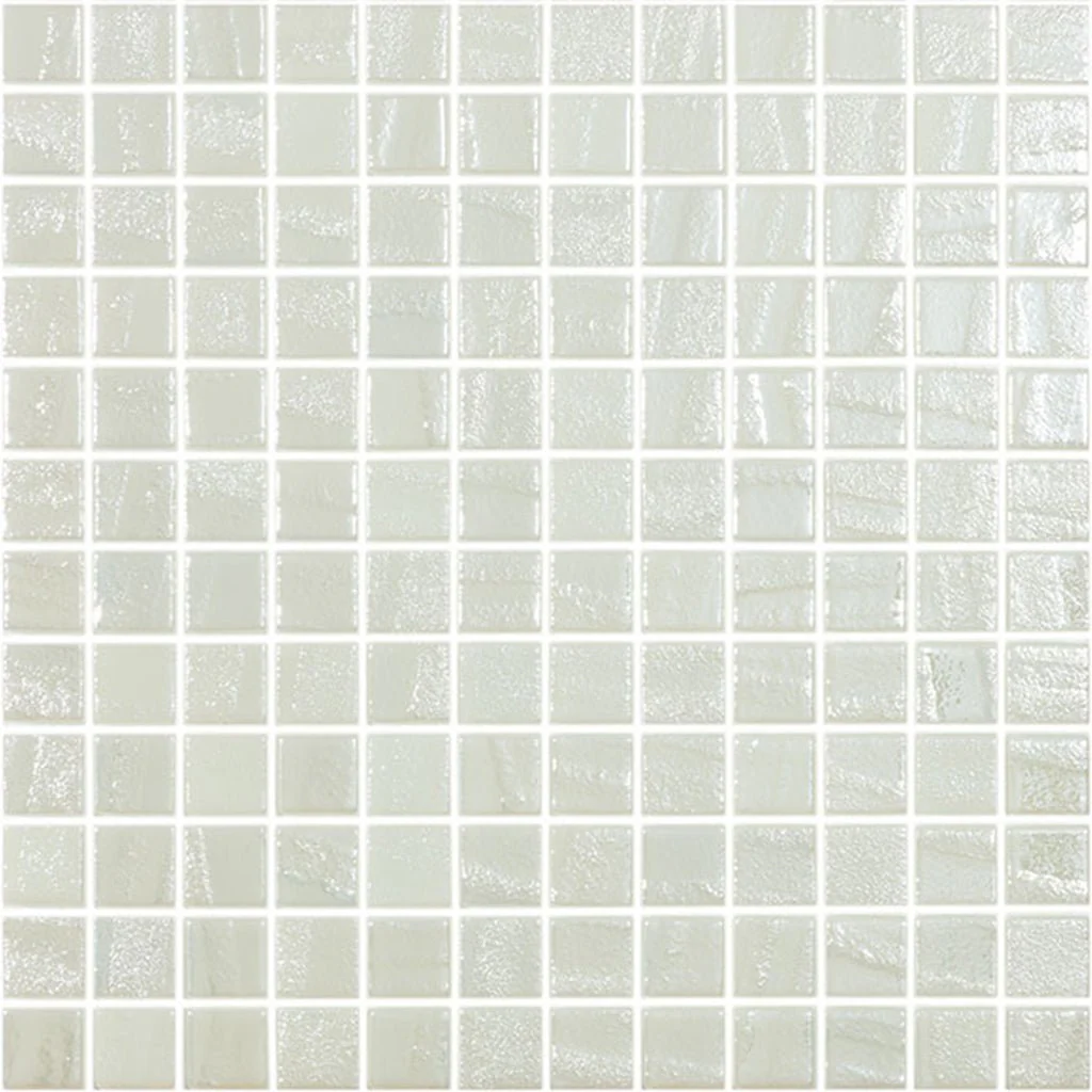 Laguna Fire White, 1" x 1" - Glow in the Dark Glass Tile