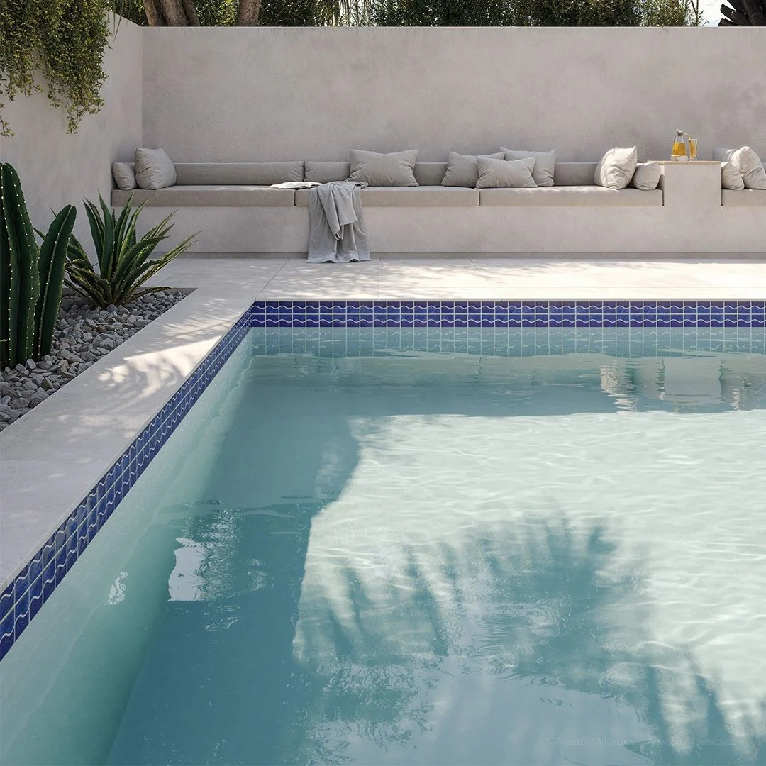 Lake Blue, Mosaic - Porcelain Pool Tile - Image 3