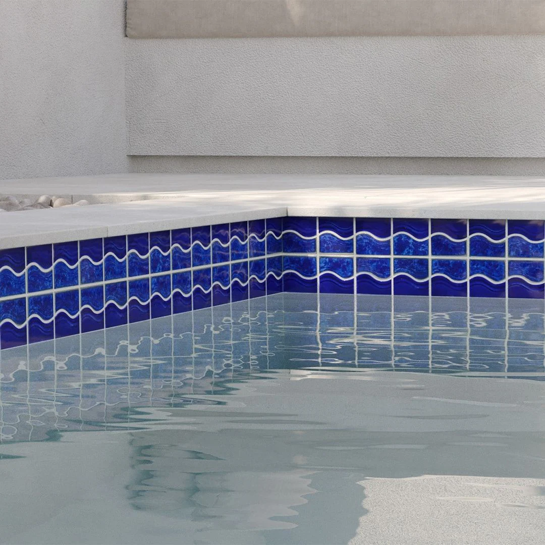Lake Blue, Mosaic - Porcelain Pool Tile - Image 5