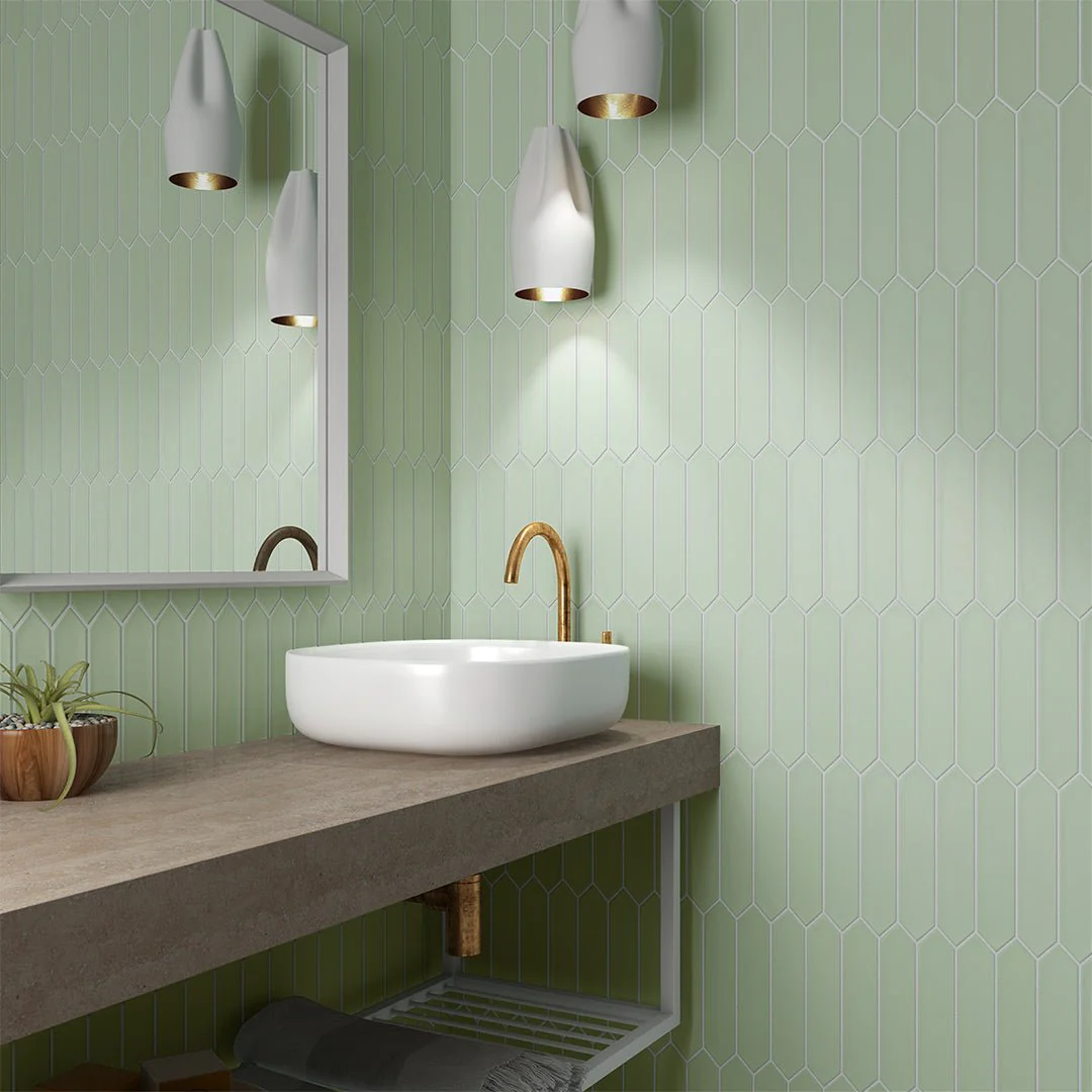 Lanse Mint Picket, 2" x 10" - Ceramic Tile - Image 2