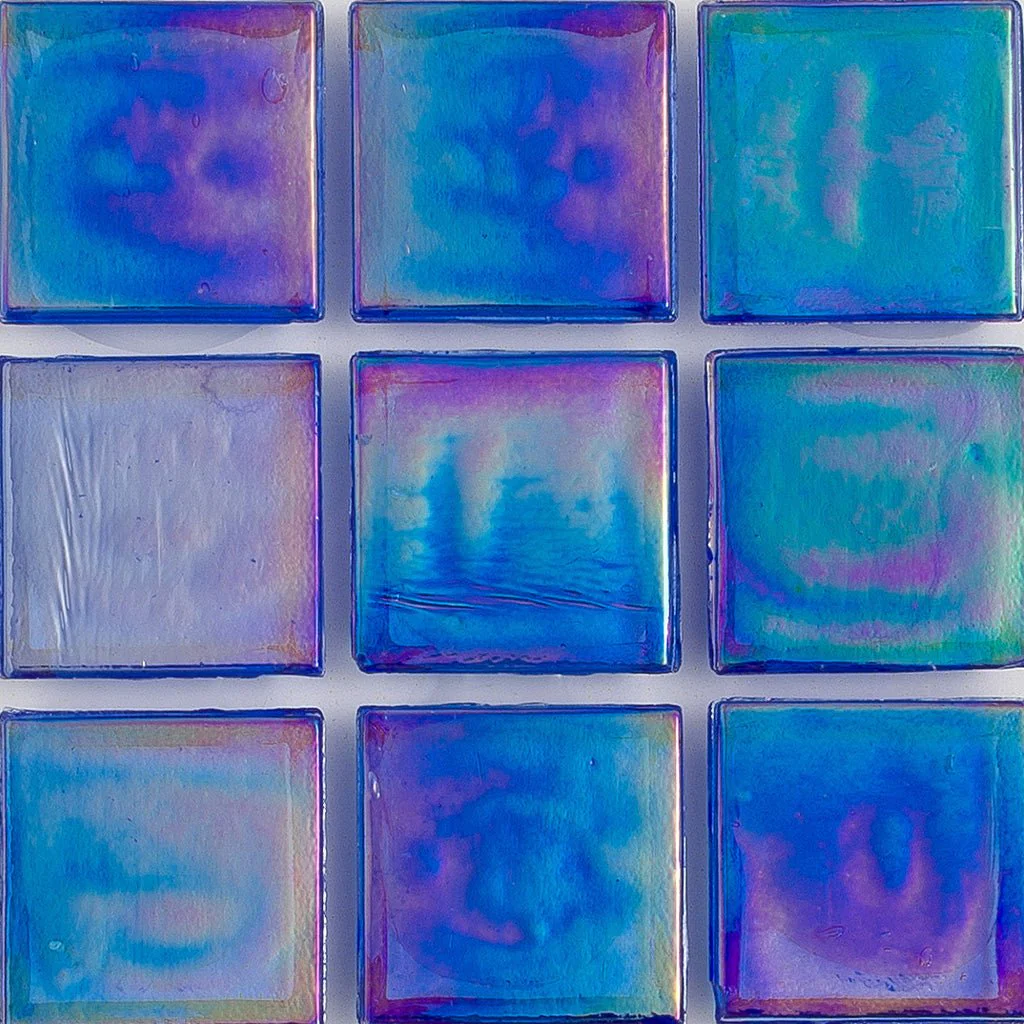 Lapis Iridescent, 1" x 1" - Glass Tile