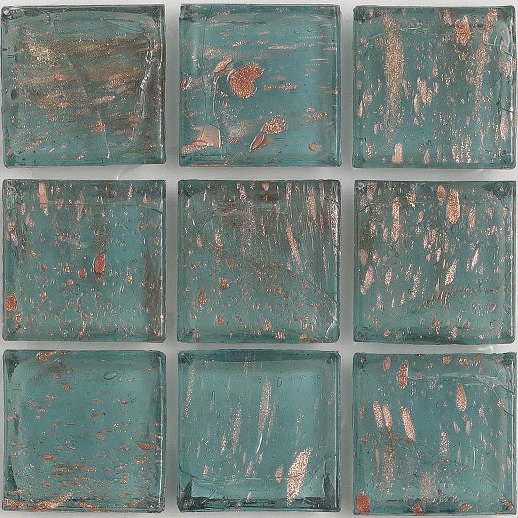 Larimar Aventurina, 1" x 1" - Glass Tile