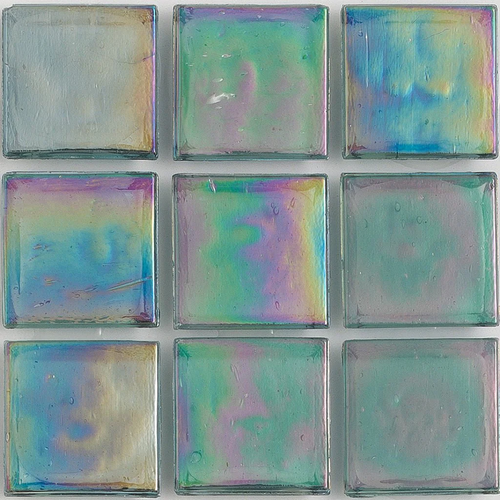 Larimar Iridescent, 1" x 1" - Glass Tile
