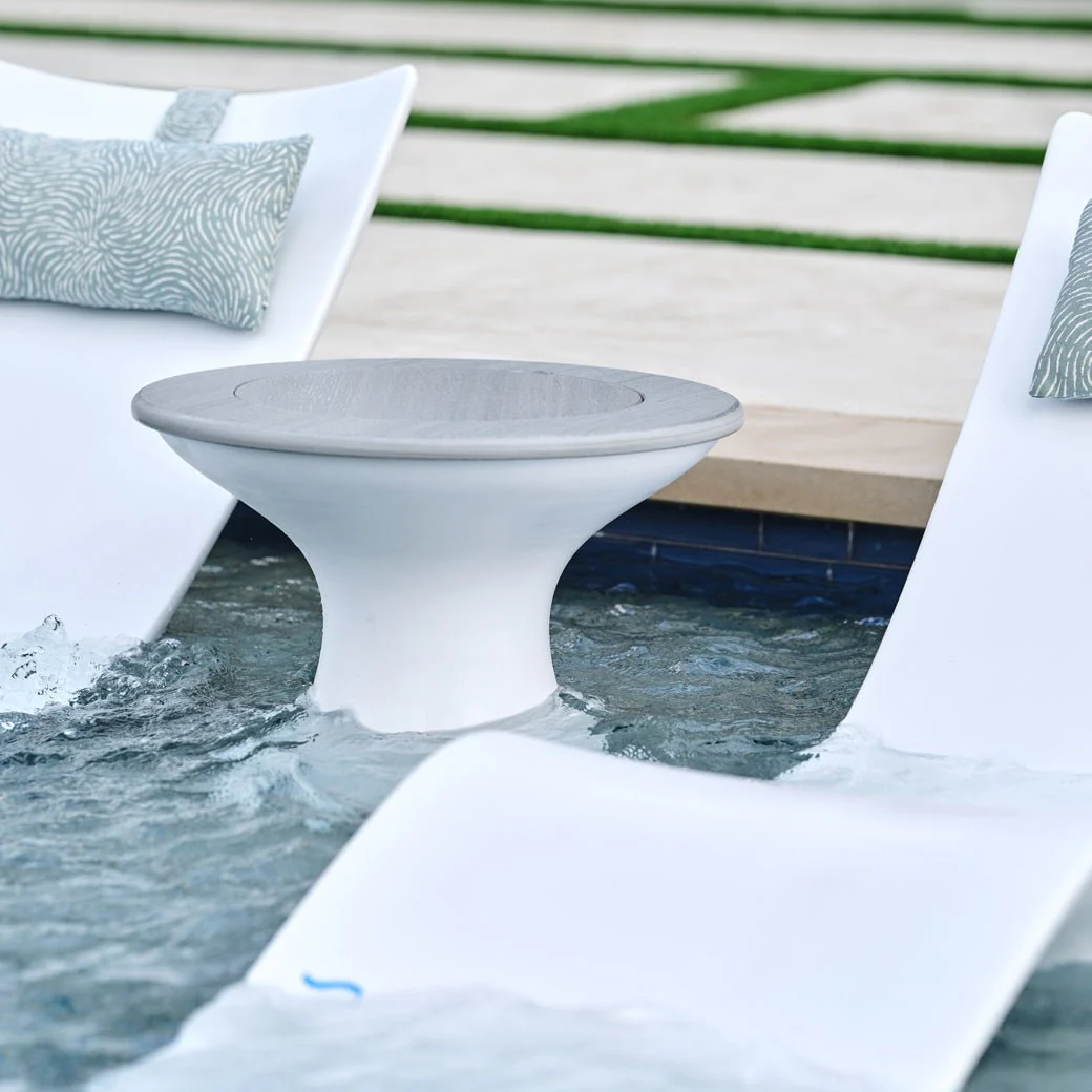 Ledge Lounger Autograph Tall Ice Bin Side Table - Pool & Patio Table - Image 4