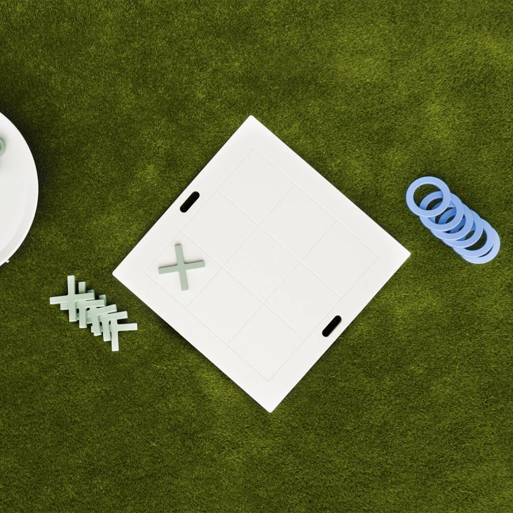 Ledge Lounger Checkers & Tic Tac Toe - Outdoor Game - Image 3