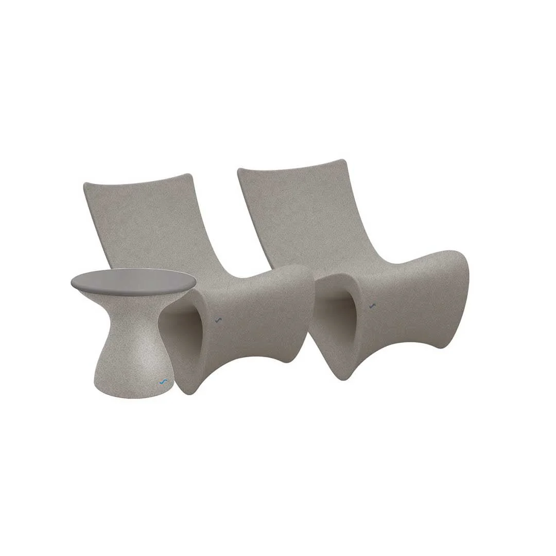 Ledge Lounger Classic Luxury Chair Duo Bundle - In-Pool & Patio Furniture (2 Autograph Chairs & Side Table) - Image 10