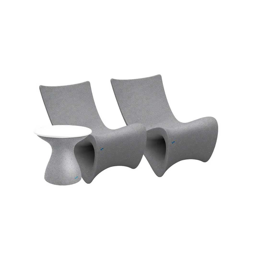 Ledge Lounger Classic Luxury Chair Duo Bundle - In-Pool & Patio Furniture (2 Autograph Chairs & Side Table) - Image 11