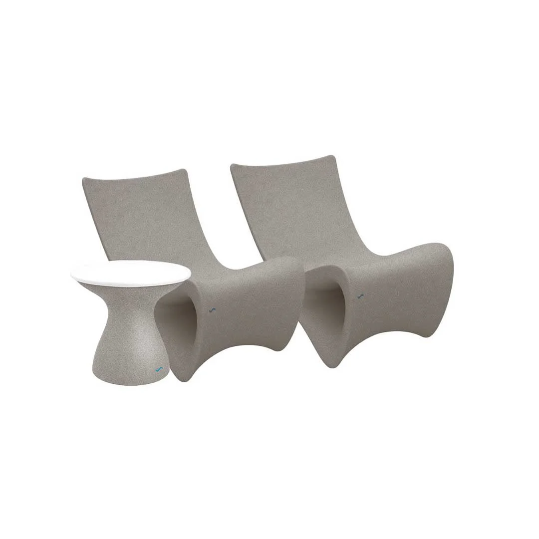 Ledge Lounger Classic Luxury Chair Duo Bundle - In-Pool & Patio Furniture (2 Autograph Chairs & Side Table) - Image 7
