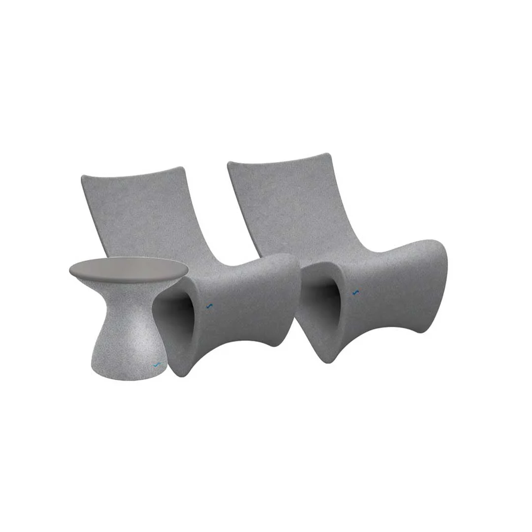 Ledge Lounger Classic Luxury Chair Duo Bundle - In-Pool & Patio Furniture (2 Autograph Chairs & Side Table) - Image 8