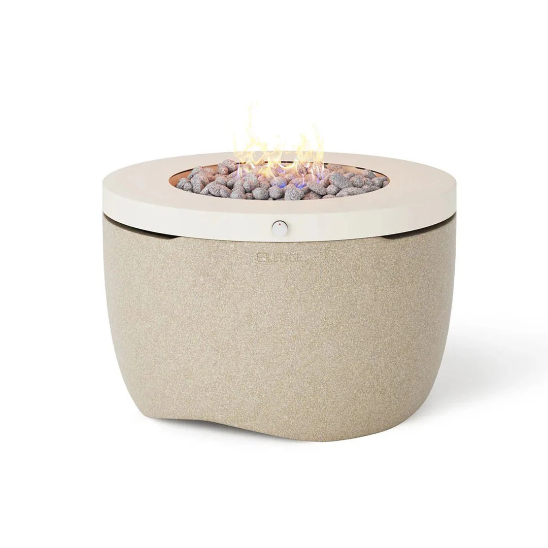 Ledge Lounger Halo Fire Pit, Powder Coated Metal - Fire Table