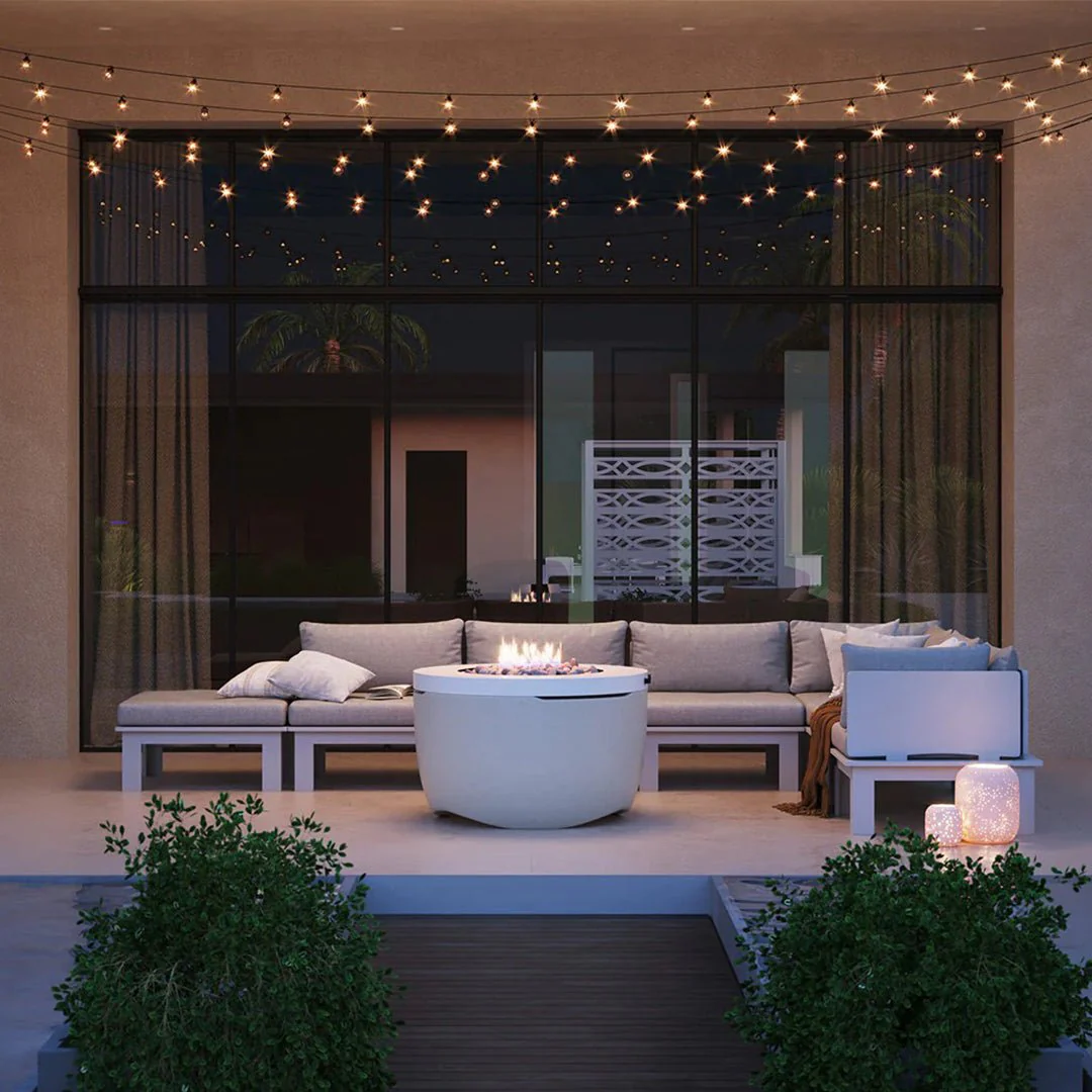 Ledge Lounger Halo Fire Pit, Powder Coated Metal - Fire Table - Image 14