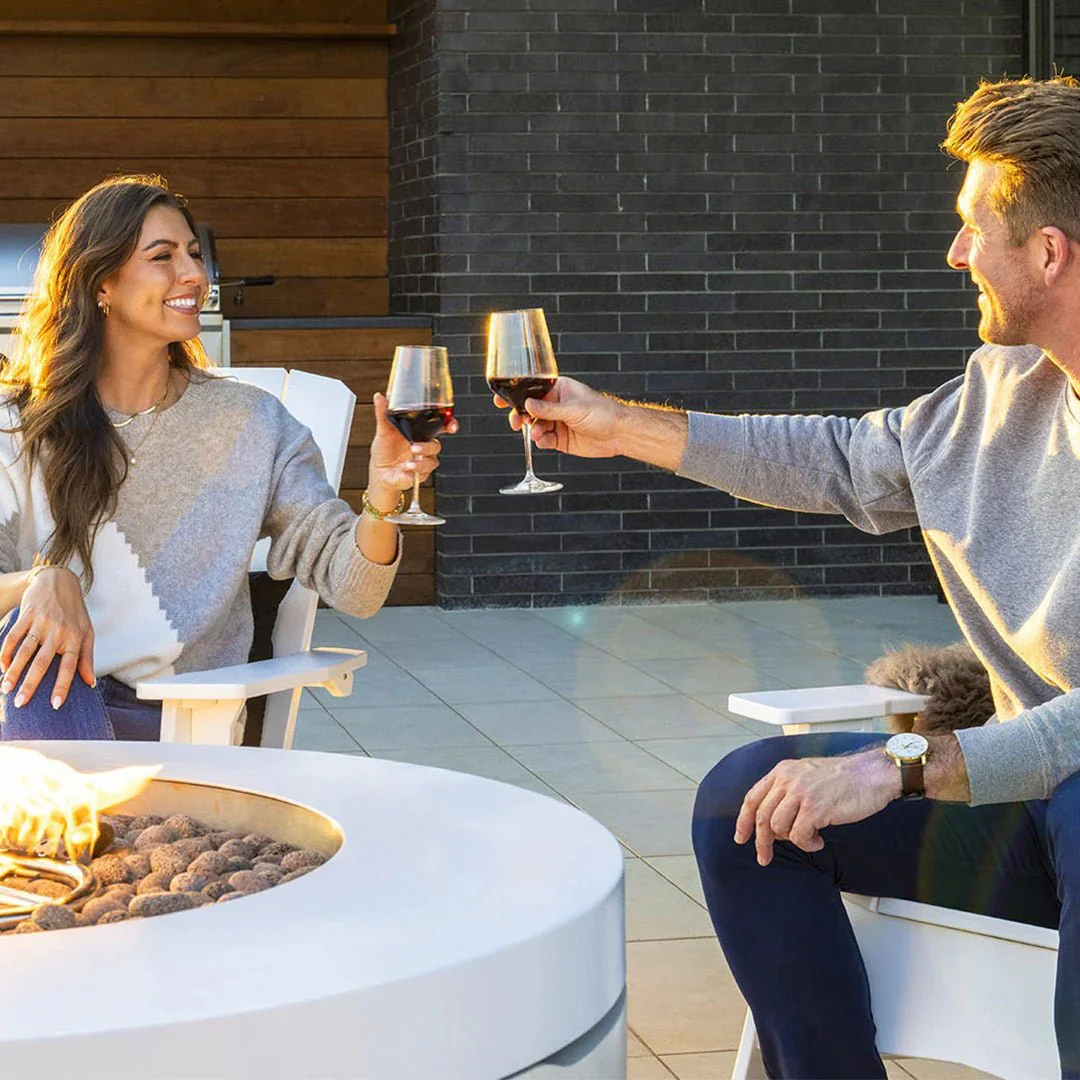 Ledge Lounger Halo Fire Pit, Powder Coated Metal - Fire Table - Image 4