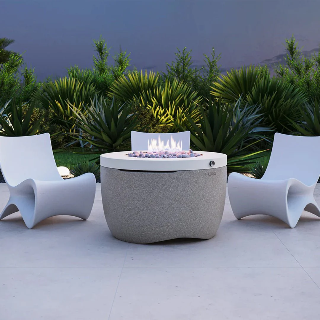 Ledge Lounger Halo Fire Pit, Powder Coated Metal - Fire Table - Image 7
