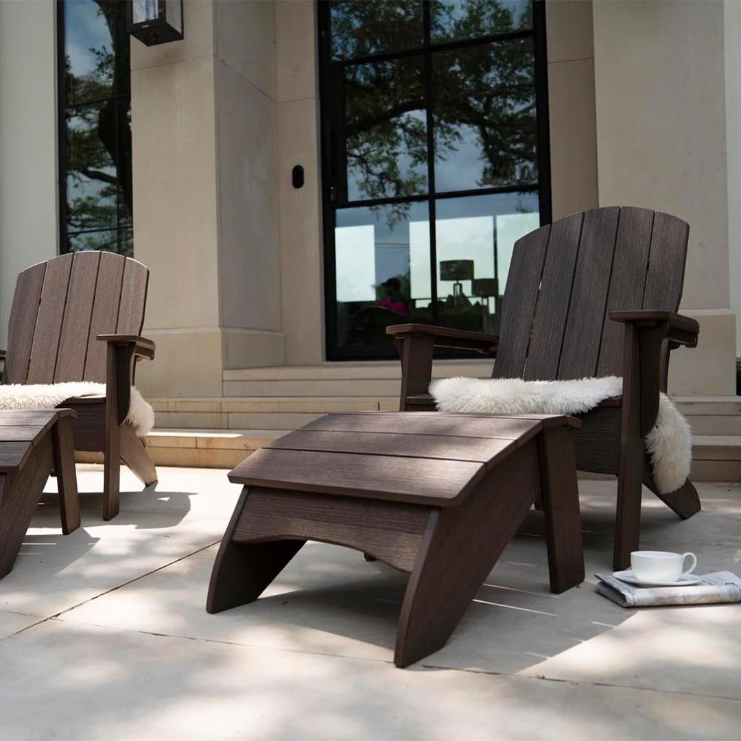 Ledge Lounger Legacy Adirondack Ottoman - Luxury Patio Furniture