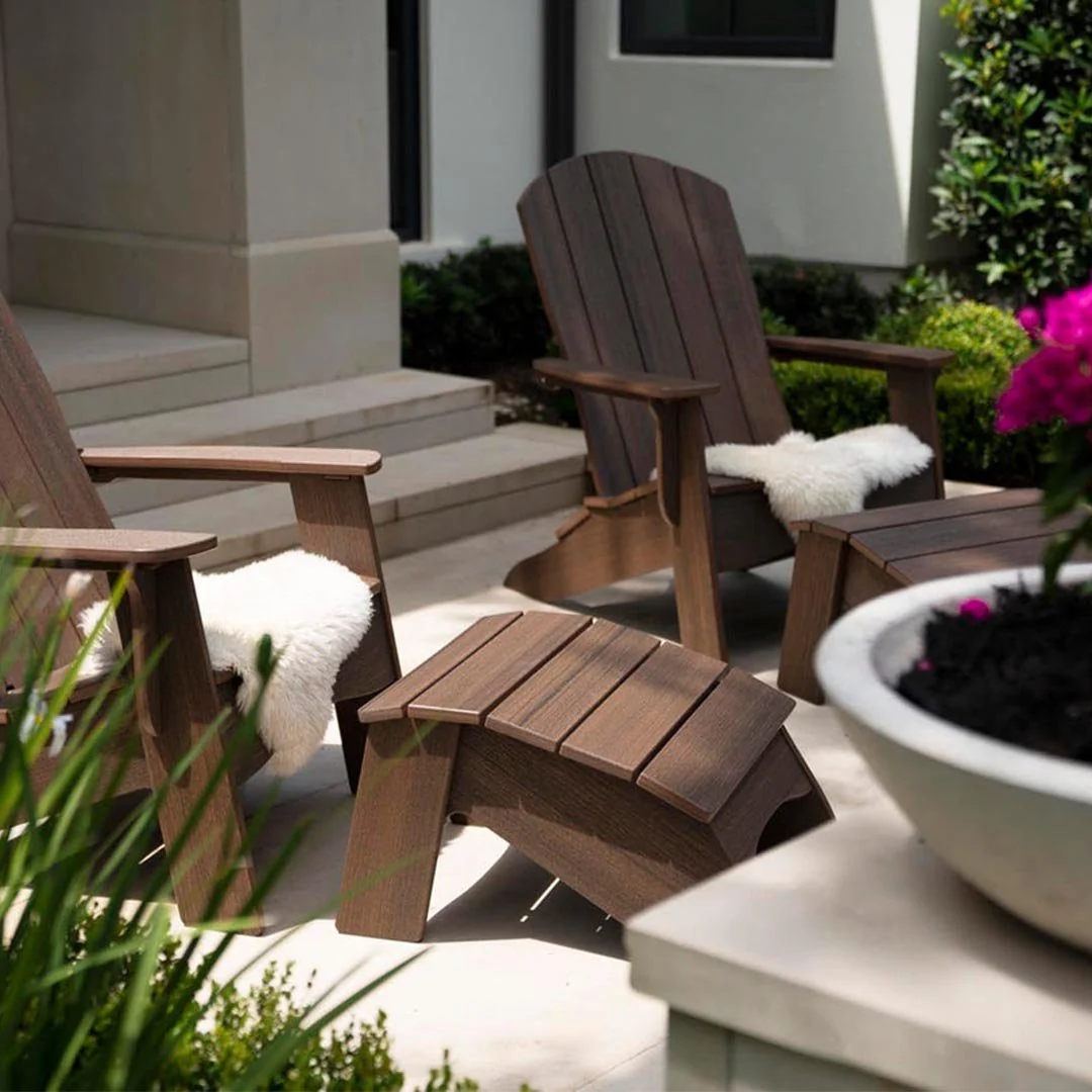 Ledge Lounger Legacy Adirondack Ottoman - Luxury Patio Furniture - Image 2