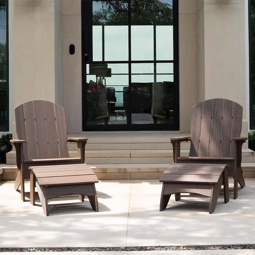 Ledge Lounger Legacy Adirondack Ottoman - Luxury Patio Furniture - Image 3