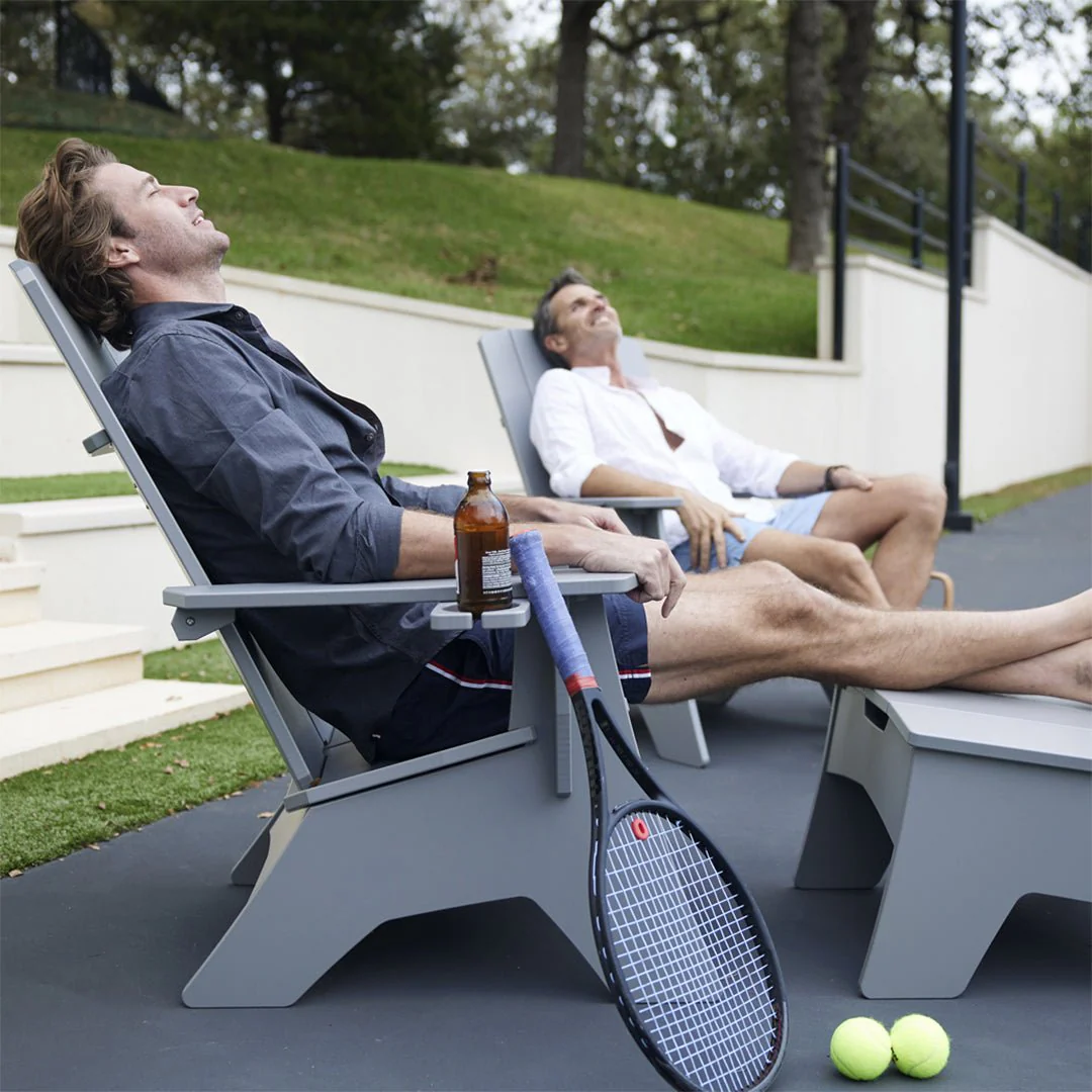 Ledge Lounger Mainstay Adirondack Chair with Ottoman - Luxury Patio Furniture