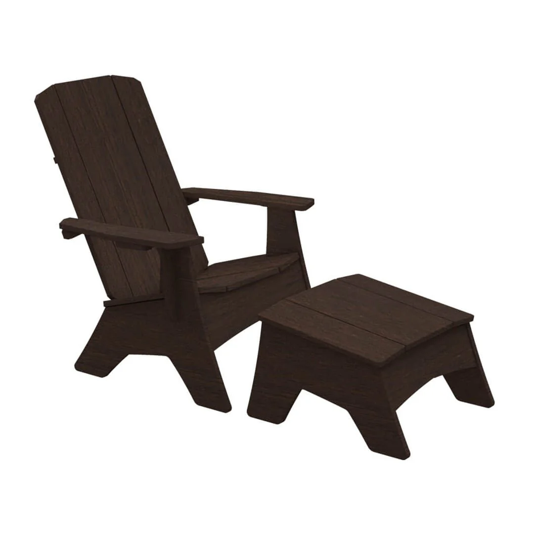 Ledge Lounger Mainstay Adirondack Chair with Ottoman - Luxury Patio Furniture - Image 16