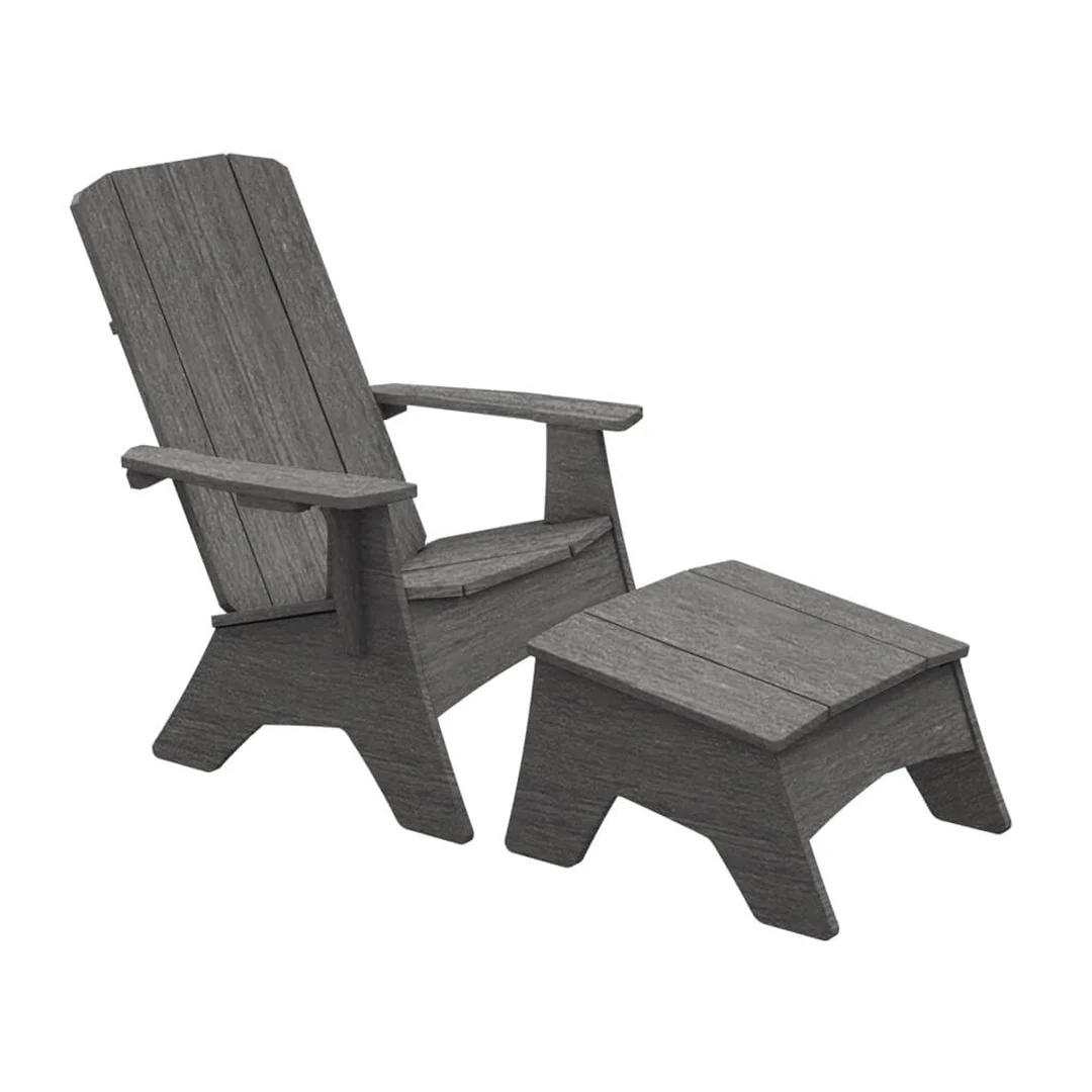 Ledge Lounger Mainstay Adirondack Chair with Ottoman - Luxury Patio Furniture - Image 18