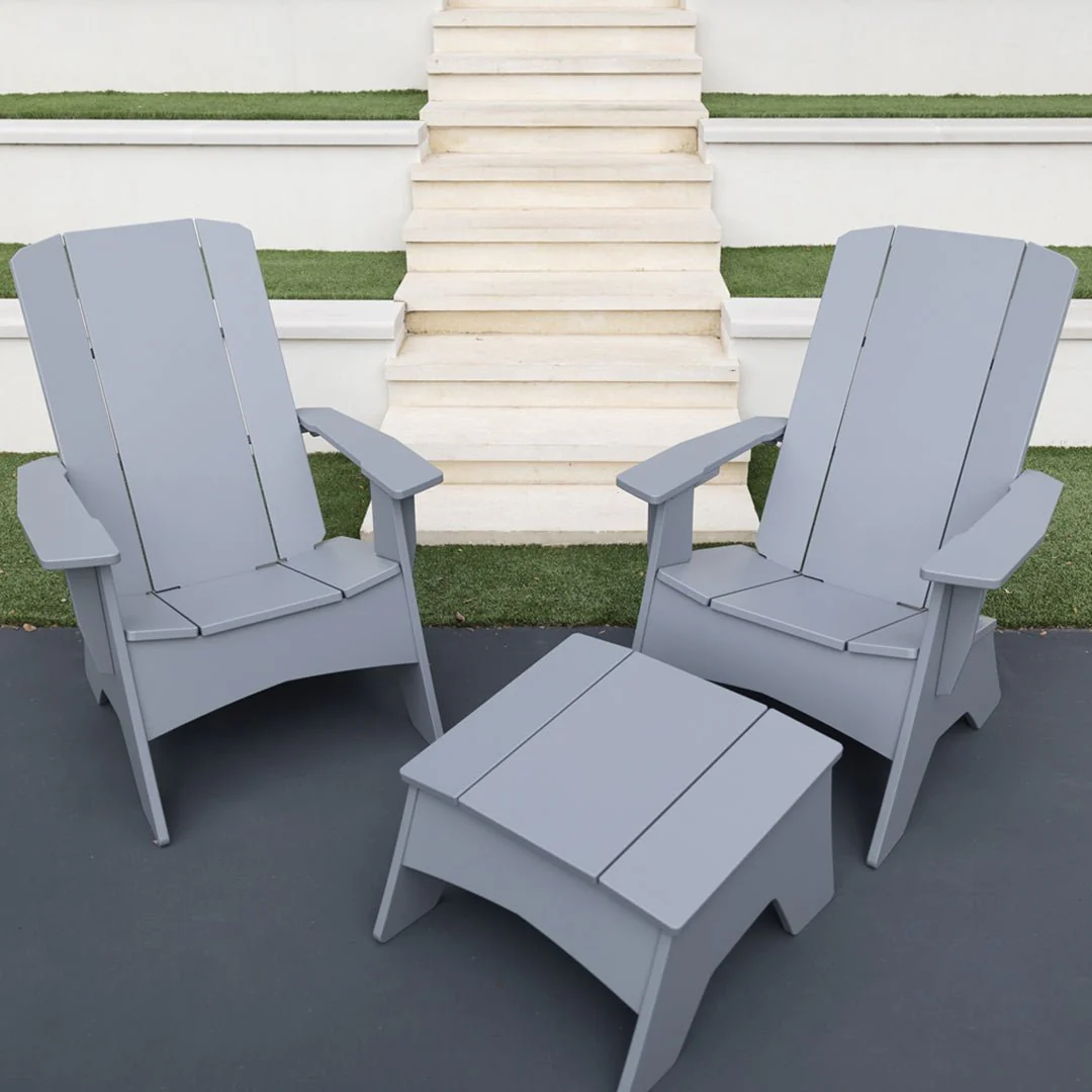 Ledge Lounger Mainstay Adirondack Chair with Ottoman - Luxury Patio Furniture - Image 2