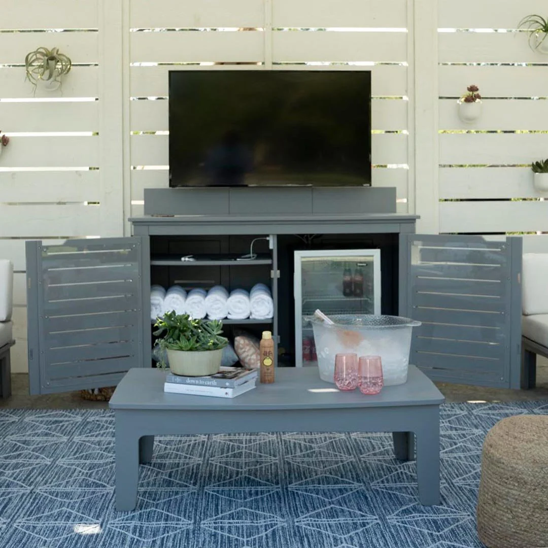 Ledge Lounger Mainstay Bar Credenza - Outdoor Entertainment Center