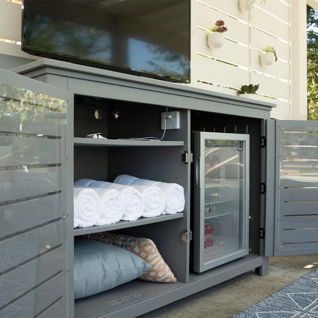Ledge Lounger Mainstay Bar Credenza - Outdoor Entertainment Center - Image 3