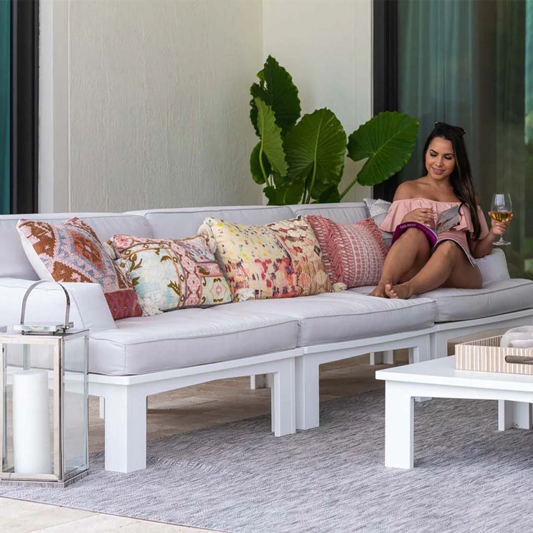 Ledge Lounger Mainstay Sectional 3 Piece Sofa - Patio Furniture Set