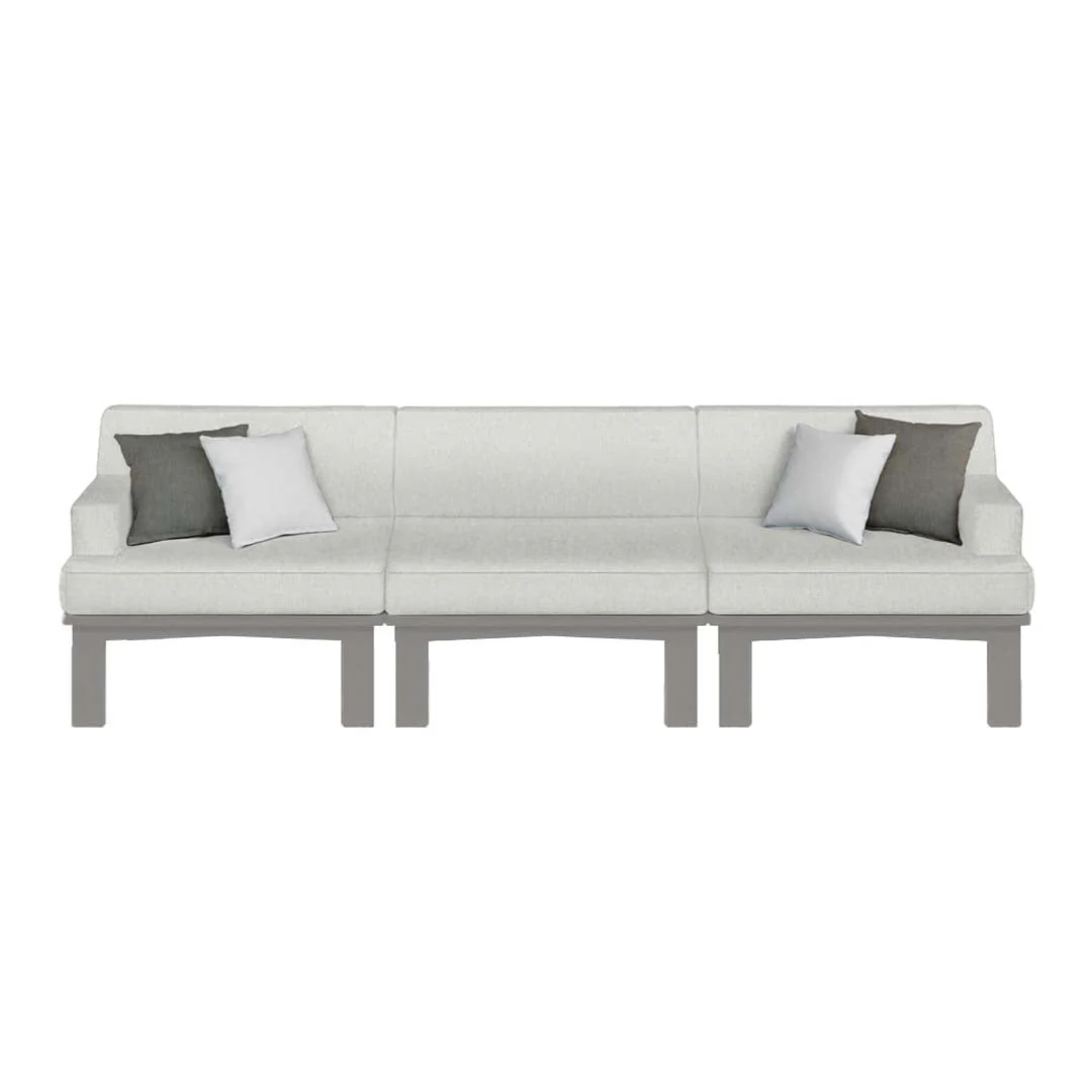 Ledge Lounger Mainstay Sectional 3 Piece Sofa - Patio Furniture Set - Image 17