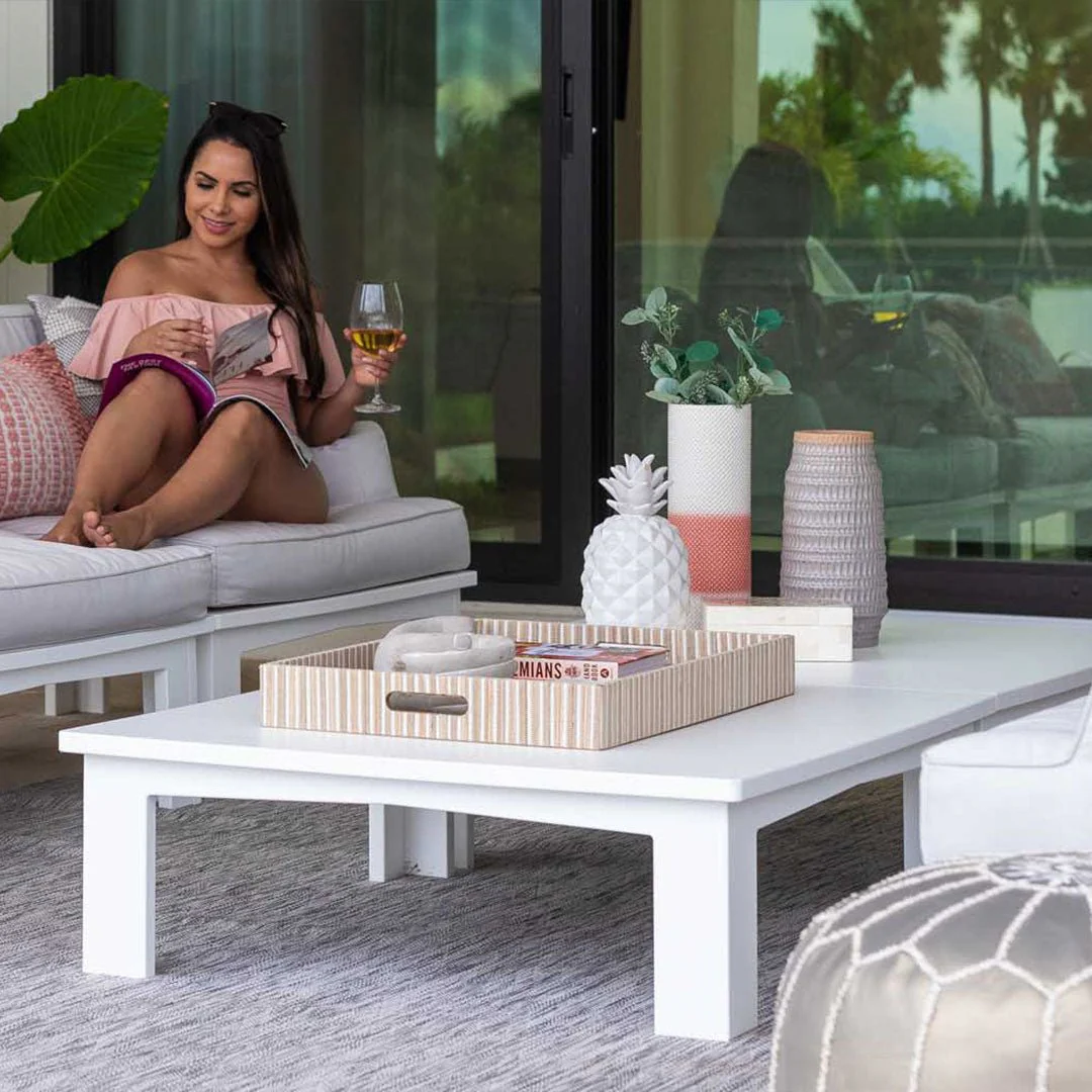 Ledge Lounger Mainstay Square Coffee Table - Patio Table - Image 2