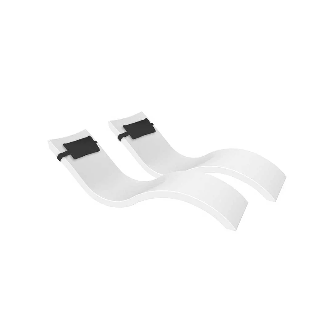 Ledge Lounger Outdoor Escape Bundle - In-Pool & Patio Furniture (2 Signature Chaise Loungers & 2 Headrest Pillows) - Image 11