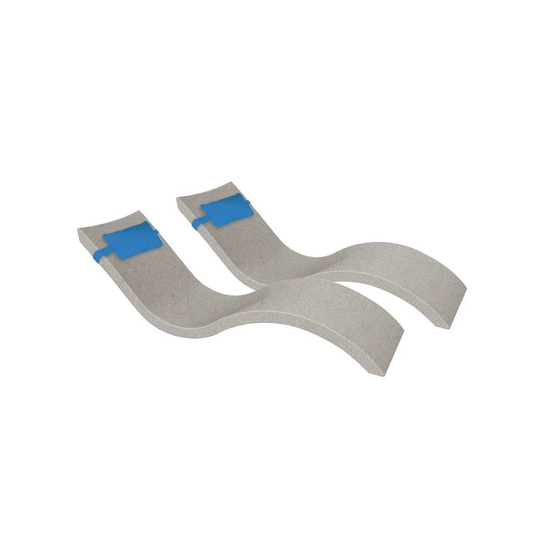 Ledge Lounger Outdoor Escape Bundle - In-Pool & Patio Furniture (2 Signature Chaise Loungers & 2 Headrest Pillows) - Image 19