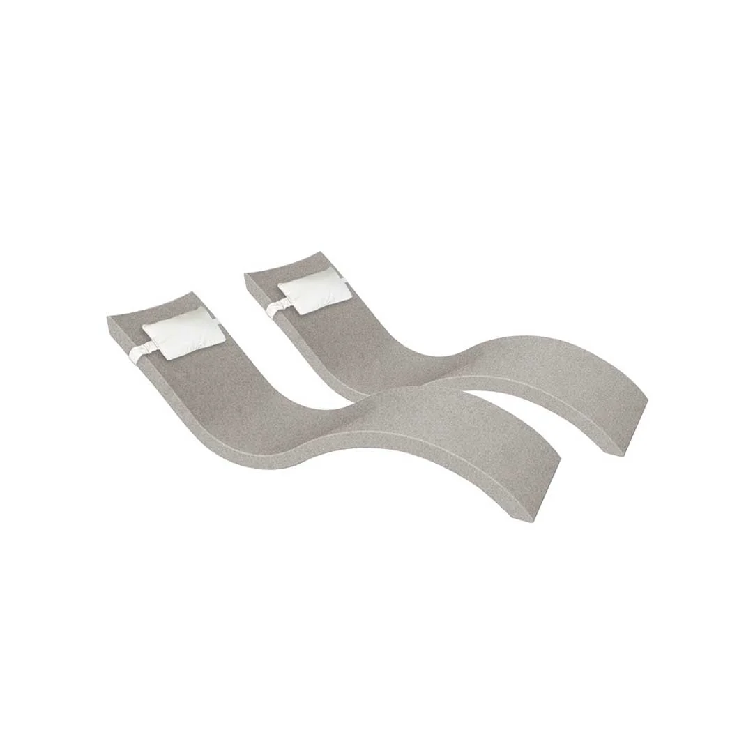 Ledge Lounger Outdoor Escape Bundle - In-Pool & Patio Furniture (2 Signature Chaise Loungers & 2 Headrest Pillows) - Image 23