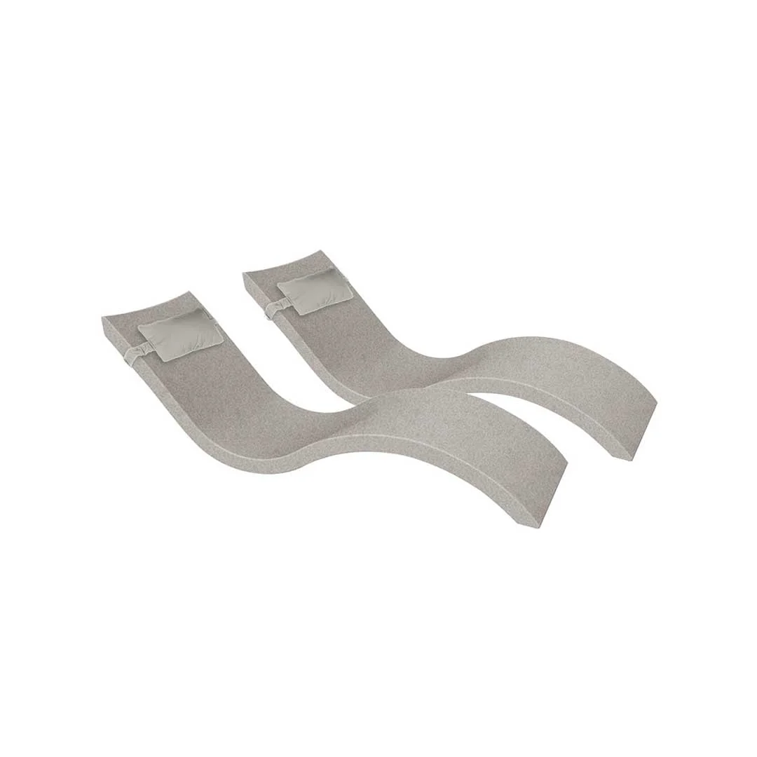 Ledge Lounger Outdoor Escape Bundle - In-Pool & Patio Furniture (2 Signature Chaise Loungers & 2 Headrest Pillows) - Image 24