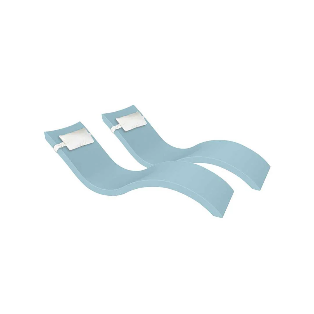Ledge Lounger Outdoor Escape Bundle - In-Pool & Patio Furniture (2 Signature Chaise Loungers & 2 Headrest Pillows) - Image 33