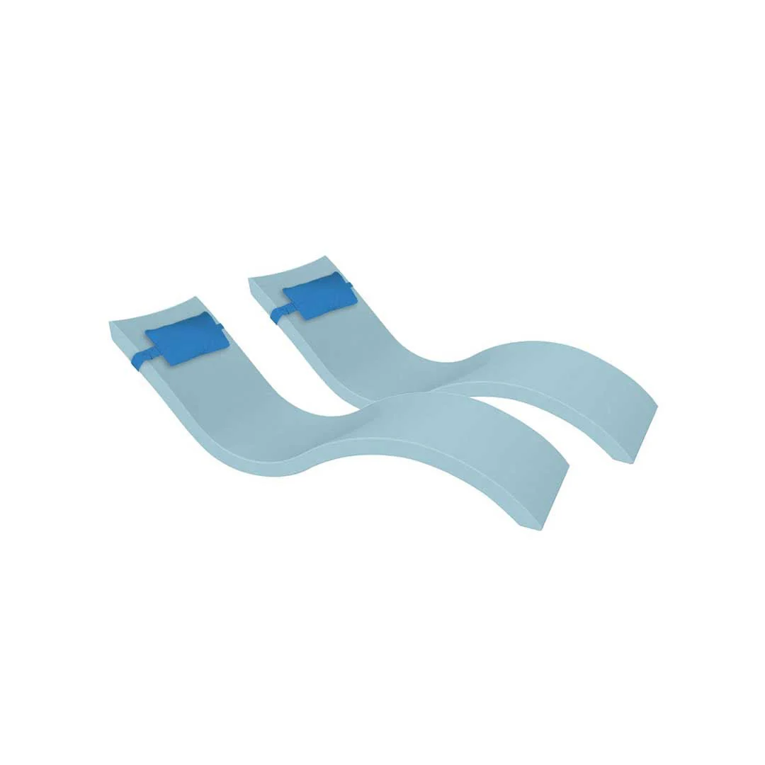 Ledge Lounger Outdoor Escape Bundle - In-Pool & Patio Furniture (2 Signature Chaise Loungers & 2 Headrest Pillows) - Image 34