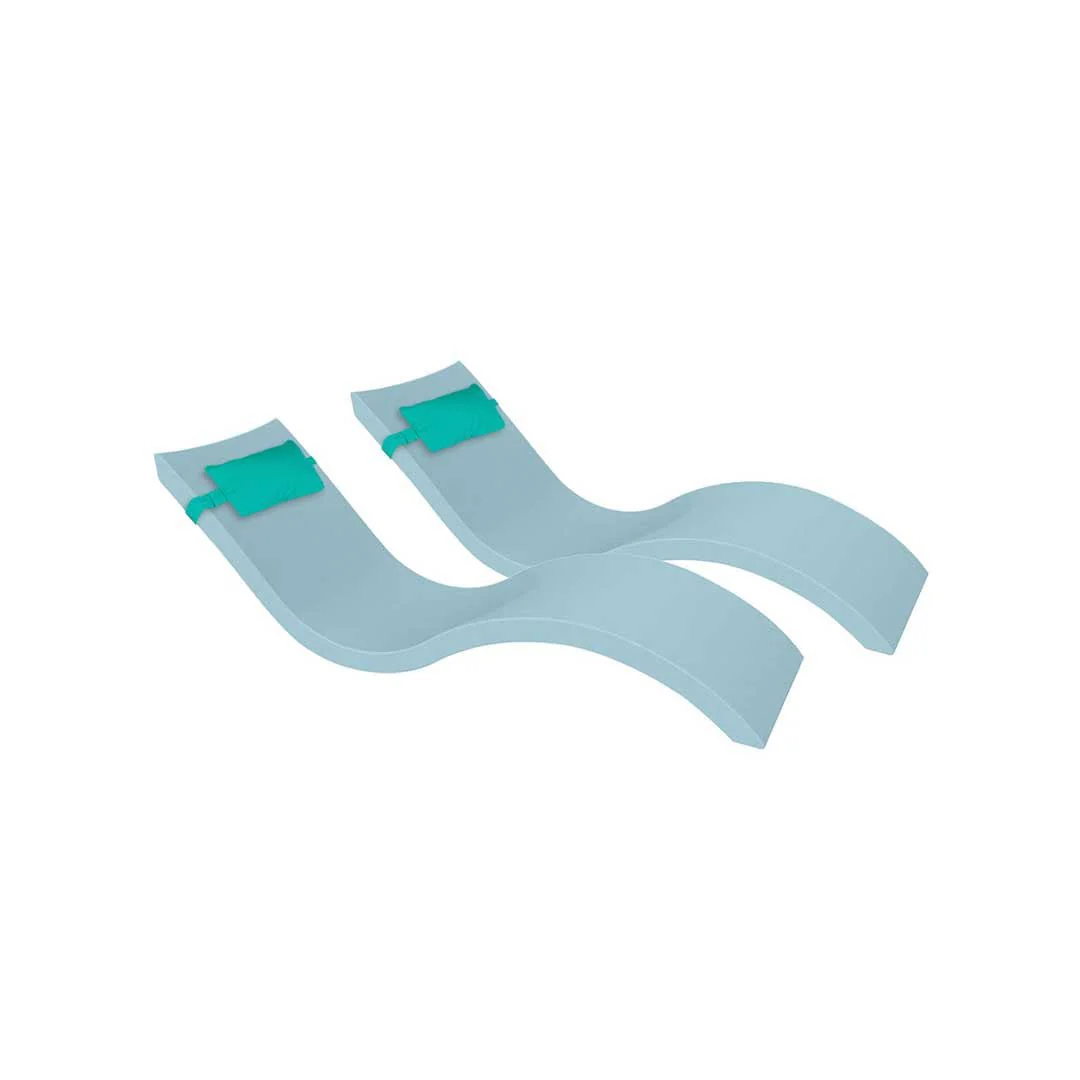 Ledge Lounger Outdoor Escape Bundle - In-Pool & Patio Furniture (2 Signature Chaise Loungers & 2 Headrest Pillows) - Image 35
